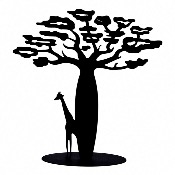 Arbre à bijoux : LE BAOBAB ET LA GIRAFE 