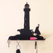 Porte-clefs artisanale en acier : LE PHARE