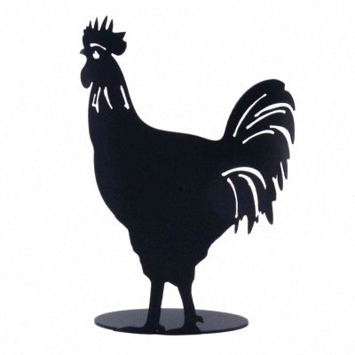 Photophore artisanale en acier : POLO LE COQ