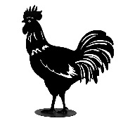 Déco de Jardin en acier : POLO LE COQ