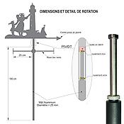  Girouette artisanale : CHEVAL AUX CHAMPS