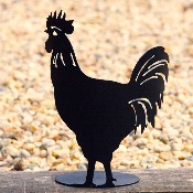 Photophore artisanale en acier : POLO LE COQ