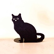 Figurine artisanale en acier : MOMO LE CHAT