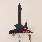 Porte-clefs artisanale en acier : LE PHARE